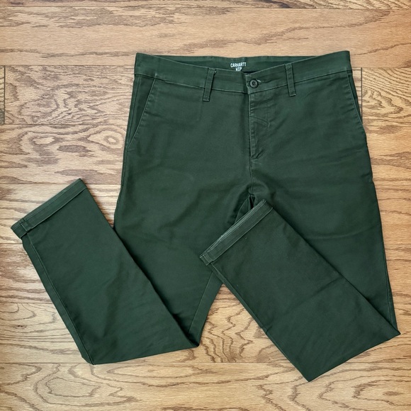 Carhartt WIP Sid Pant - 34x32 - Dark Green - Picture 1 of 6